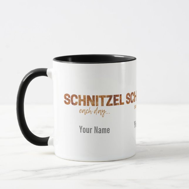Taza Schnitzel Cada Día Funny Cutlet Escalope Diseño (Izquierda)