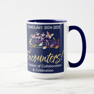 Taza Schola Cantorum encuentra Blue 12 oz Mug