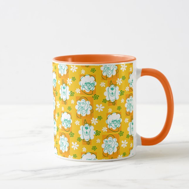 Taza Scooby-Doo | Patrón floral de caracteres (Derecha)