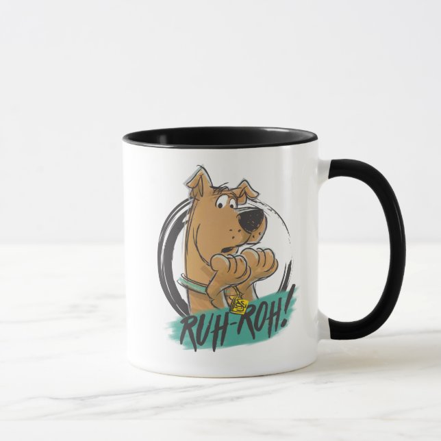 Taza Scooby-Doo "¡Ruh Roh!" Esbozo de marcadores (Derecha)