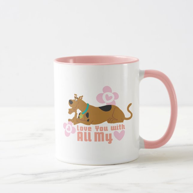 Taza Scooby-Doo "Te amo con todo mi corazón" (Derecha)