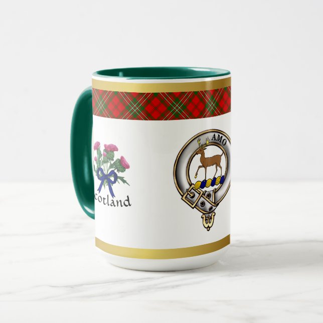 Taza Scott Clan Badge Tartan & Motto (Anverso izquierdo)