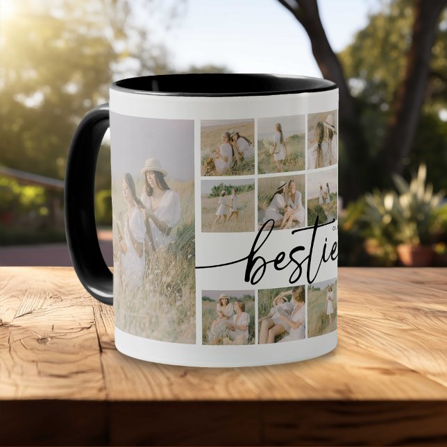 Taza Script Besties Photo Collage Personalized (Subido por el creador)