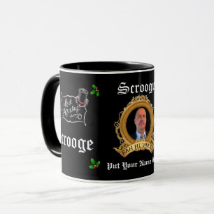 Taza SCROOGE Imagen/Texto Antiguo Navidad Personalizada