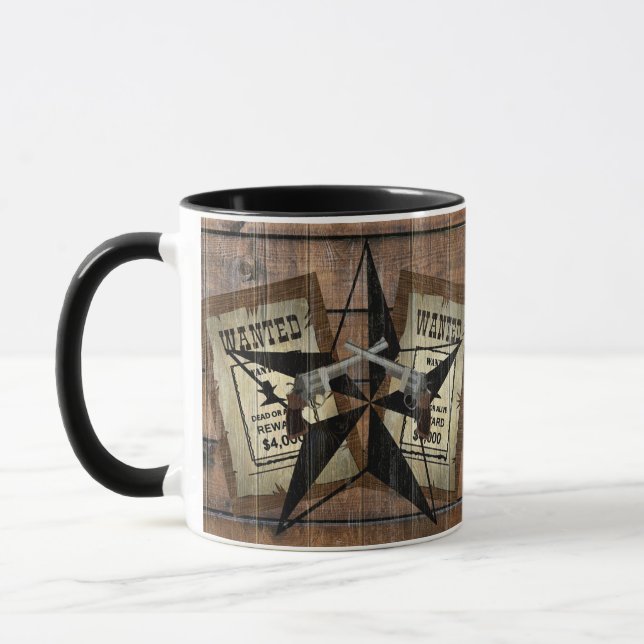 Taza Se busca Rótulo a Estrella Rusa de Texas Occidenta (Izquierda)