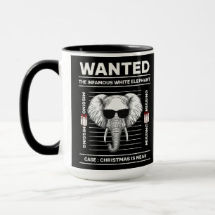 Taza Se buscan Navidades divertidos de Elefante Blanco