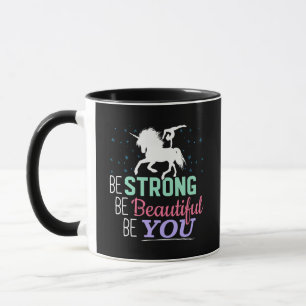 Taza Sé Fuerte Hermosa Tú - Gimnasia Unicornio