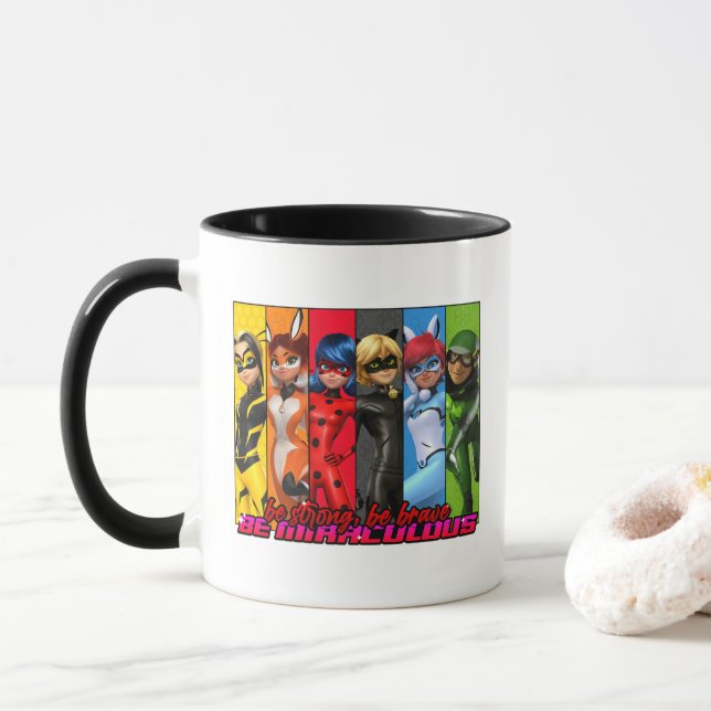 Taza Sé fuerte, sé valiente, sé milagroso (Con donut)