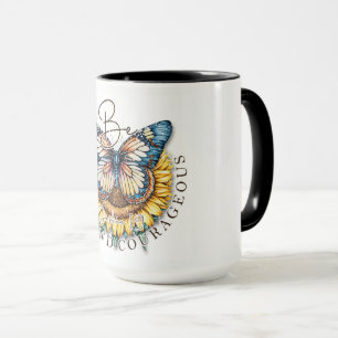 Taza Sé fuerte y valiente cita bíblica