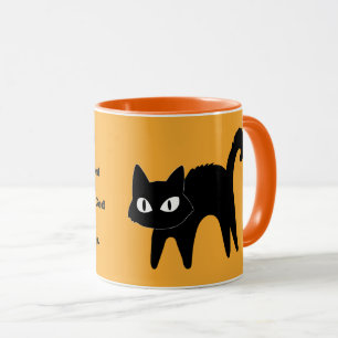 Taza Sé fuerte y valiente gato negro