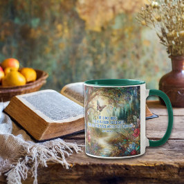 Taza Se Levanta Matthew Verse Stained Glass Woodlands