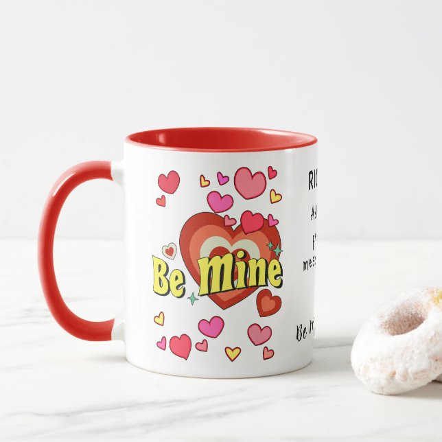 Taza Sé mi personalizado de San Valentín (Con donut)
