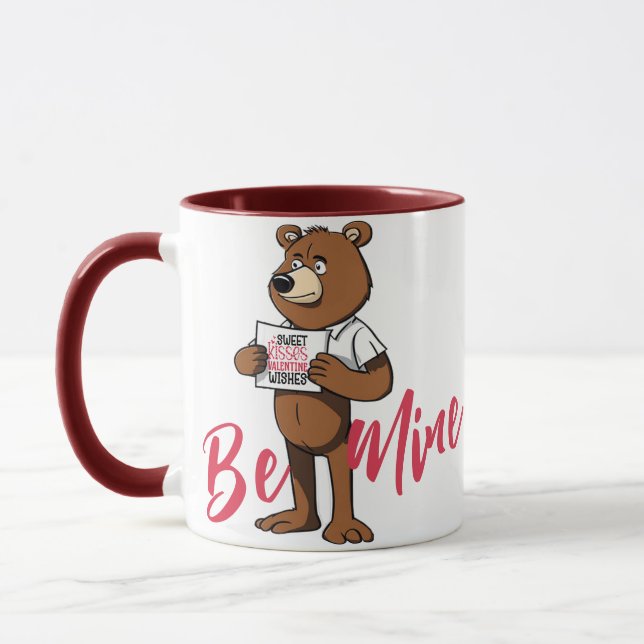 Taza Sé mi Rótulo Mug, dulce Día de San Valentín románt (Izquierda)