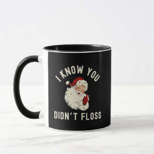 Taza Sé que no usaste hilo dental Navidad Dental Divert