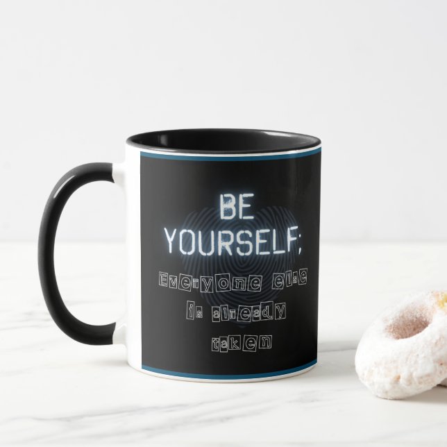 Taza Sé tú mismo dos toneles negros (Con donut)