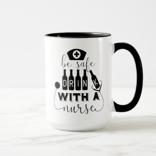 Taza Sea Seguro Con Una Enfermera