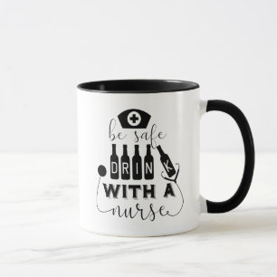Taza Sea Seguro Con Una Enfermera