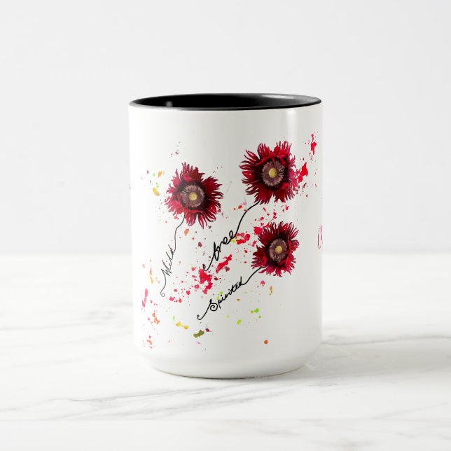 Taza Sea siempre fiel a sus amapolas y salpicaduras de  (Centro)