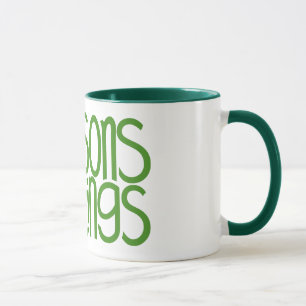 Taza Seasons Greetings Green Mug