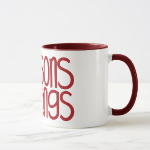 Taza Seasons Greetings Red Mug