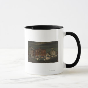 Taza Seattle, cuadrado de WAPioneer en la noche