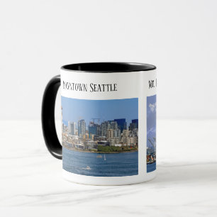 Taza Seattle, Puget Sound, Monte Rainier, Puerto de Sea