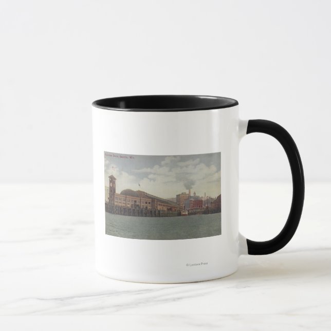 Taza Seattle, WAColeman Dock en la costa de Seattle (Derecha)