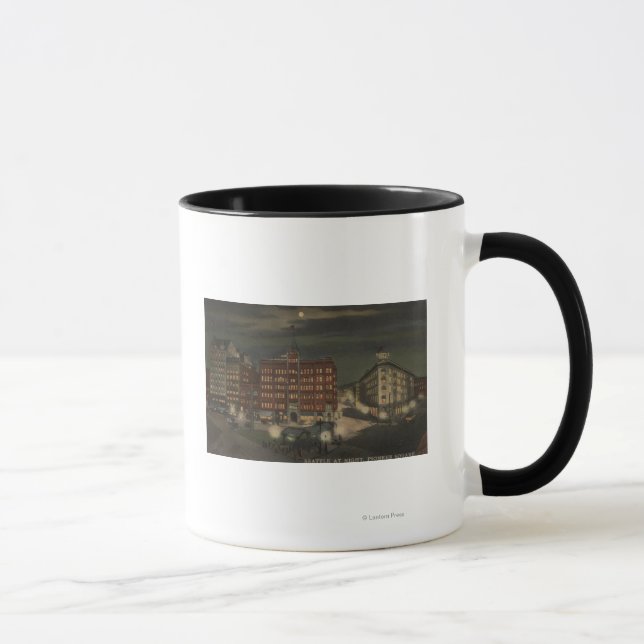Taza Seattle, WAPioneer Square de noche (Derecha)