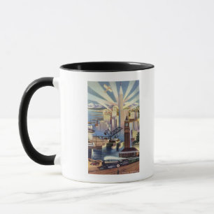 Taza Seattle, Washington - Vista del centro de la ciuda