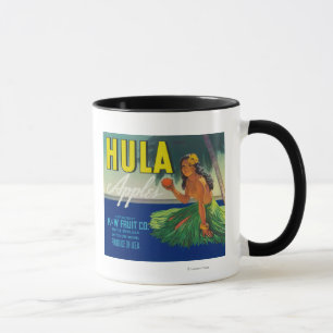 Taza Seattle, WashingtonHula Apple etiqueta