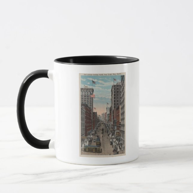 Taza Seattle, WAView de la segunda avenida de Yesler (Izquierda)