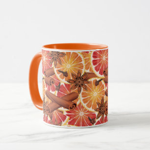 Taza Secciones Y Especias naranjas