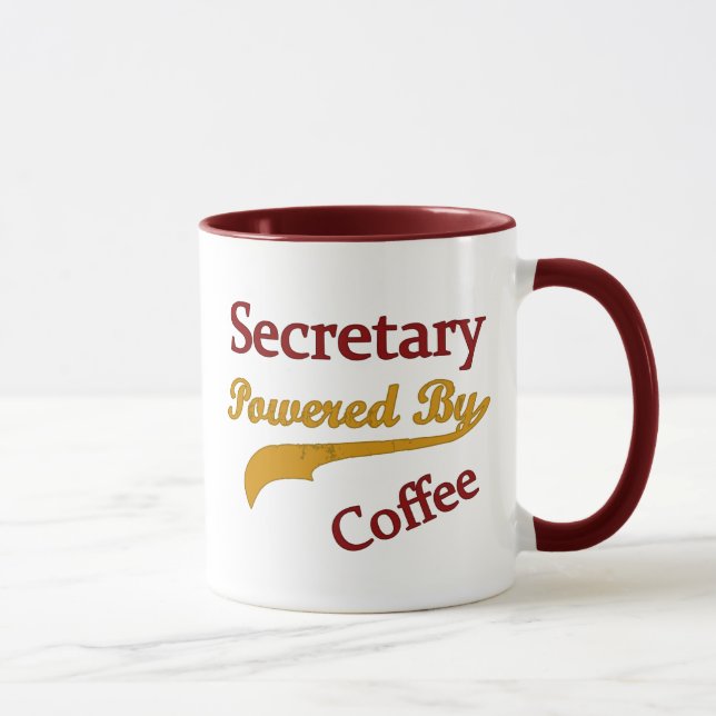 Taza Secretaria Powered By Coffee (Derecha)