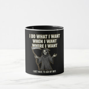 Taza Segador Divertido "Pregúntale a mi esposa" Marido