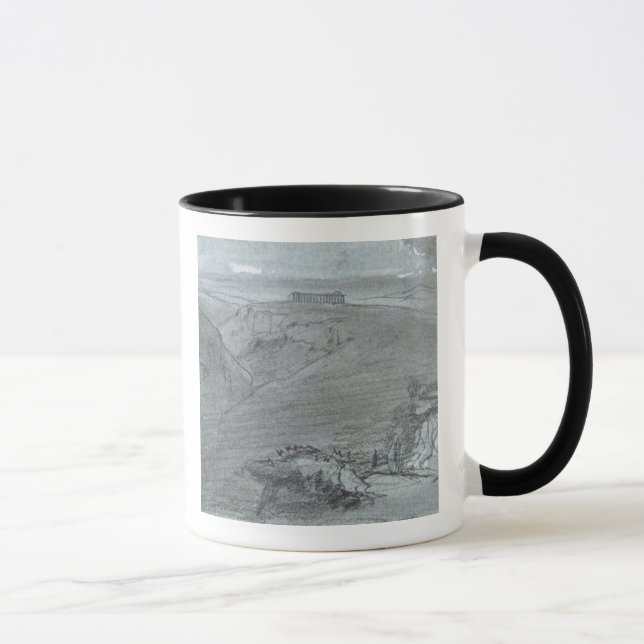 Taza Segesta, de "vistas de Sicilia" (tiza y aguazo o (Derecha)