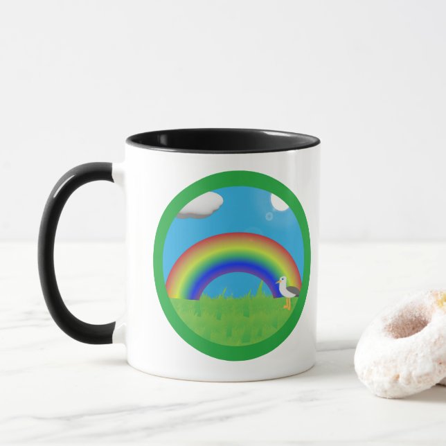 Taza Seguí el arcoíris por esto (Con donut)