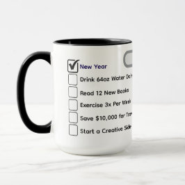 Taza Seguidor de Hábitos Moderno & 10 Metas Personaliza