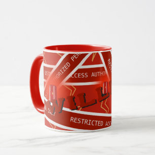 Taza Seguridad eléctrica de cinta roja para los edifici
