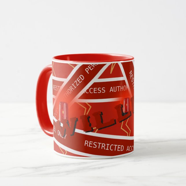 Taza Seguridad eléctrica de cinta roja para los edifici (Anverso izquierdo)