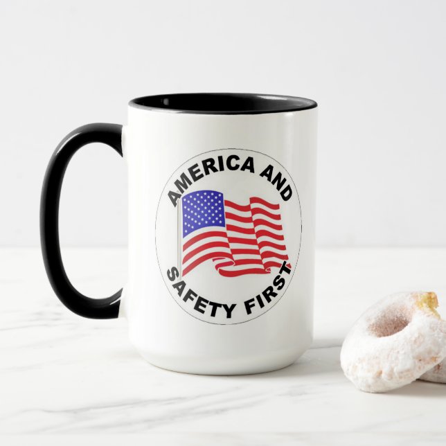 Taza Seguridad en Estados Unidos (Con donut)
