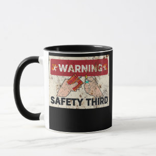 Taza Seguridad Tercer Funny Fuegos Artificiales 4 De Ju
