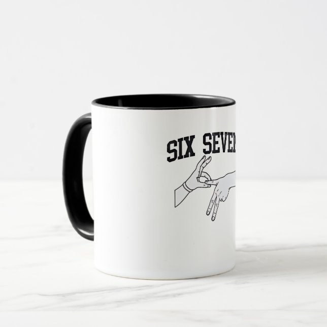 Taza Seis Siete Memes Viral 67 Mason Rótulo Language (Anverso izquierdo)