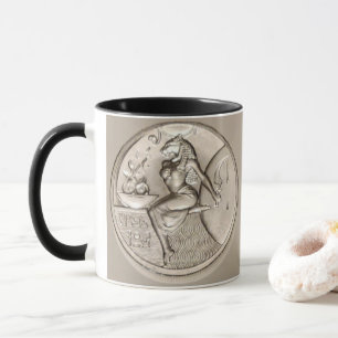 Taza Sekhmet Dos Ounce Sólida 0.999 Ronda Plata