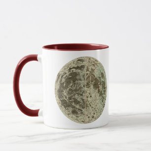 Taza Selenografía de Bowles o un mapa de la luna - 1780