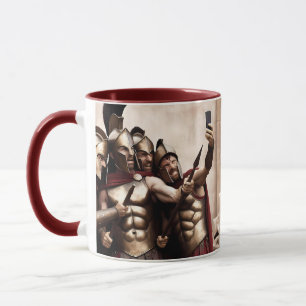 Taza Selfie de guerreros espartanos caseros