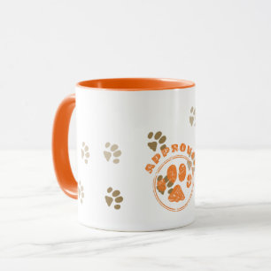 Taza Sello de arte de gato de aprobación