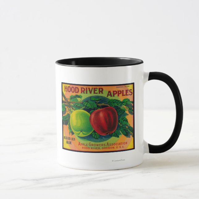 Taza Sello de canal de Apple del río Hood, OR (Derecha)