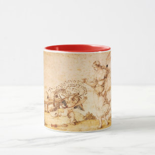 Taza Sello de cera marrón de abeja melífera / Cupido el