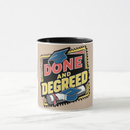 Taza Sello de correo terminado y degradado