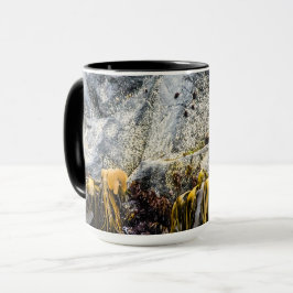 Taza Sello De Piel Joven En La Roca